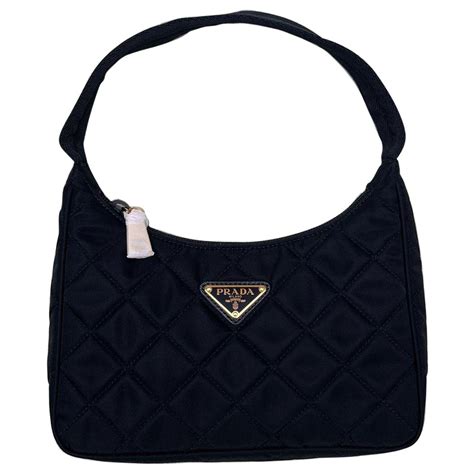 black prada purse with gold rings|Prada checkered handbag.